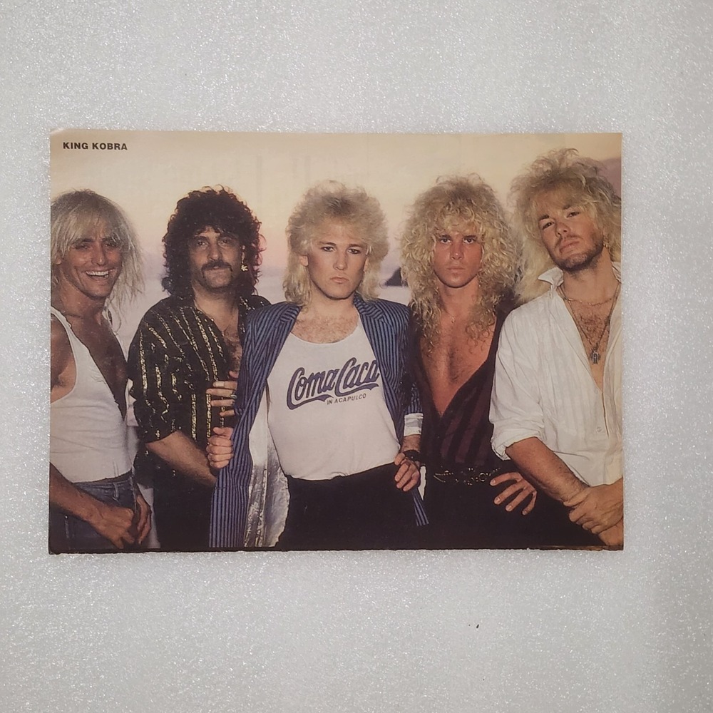 King Kobra Hair Band Rock Singer Vintage Poster Clipping 8x10 1990s Original